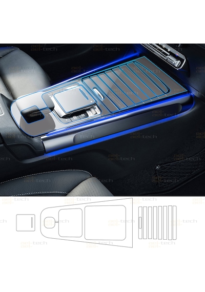 Mercedes Glb Uyumlu Orta Konsol Tpu Koruyucu 2020-2022