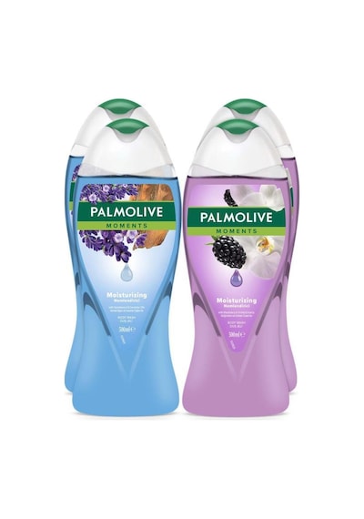Palmolive Moments Sandal Ağacı Lavanta & Böğürtlen Orkide Nemlendirici Duş Jeli 4 x 500 ML + Seyahat Kiti