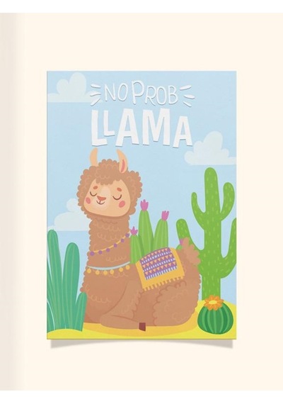 No Problama Lama Tasarımlı 24*33 cm 350 gr. Kuşe Kağıt Poster