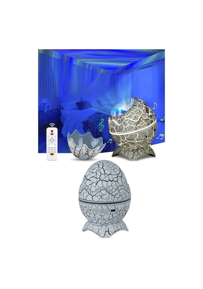 Northcity Yeni Nesil Gece Lambası Yumurta Speaker Dinozor Temalı Atmosfer Işığı Sıcak Sarı Işık