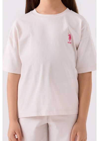 U.S. Polo Assn. U.s. Polo Assn Kız Çocuk Krem Bermuda Takım KREM
