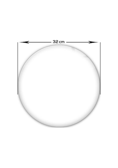 Düz Renk - Beyaz Cam Kesme Tahtası Çap32cm