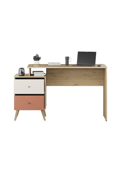 Adore Mobilya Terra 2 Çekmeceli Çalışma Masası-florida Meşe/Karışık Renk 129 x 75 x 55 CM Adore Mobilya Terra 2 Çekmeceli Çalışma Masası-florida Meşe/Karışık Renk 129 x 75 x 55 CM