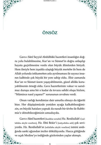 Gavsı Sani Şeyh Seyyid Abdülbaki El-hüseyni K.s. Sohbetler S...