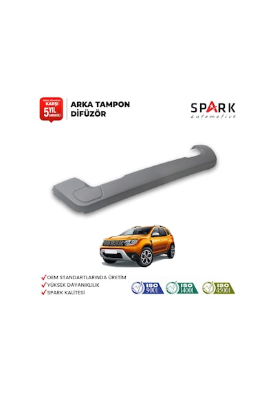 Dacia Duster 2018-2024 Yıl Aralığı Uyumlu Arka Tampon Difüzör