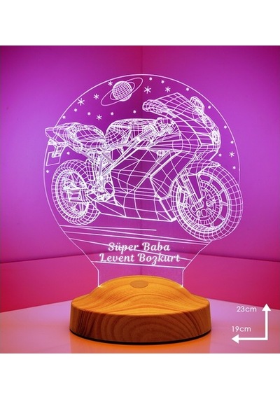 Babalar Günü Hediyesi, Babaya Hediye, Racing Motor Led Lamba