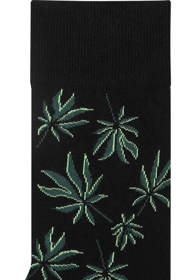 Ozzy Socks Yeşil Çiçek Desenli Çorap Çok Renkli