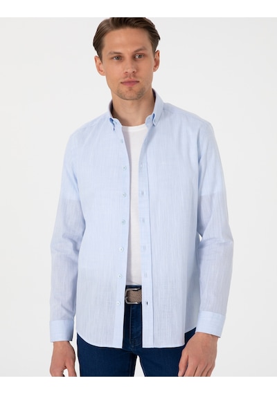 Pierre Cardin Erkek Açık Mavi Gömlek Desenli 50307025-vr003 Açik Mavi