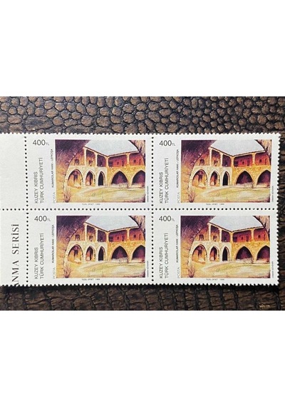 Kktc - Kuzey Kıbrıs Türk Cumhuriyeti - Sanat Temalı Kumarcılar Hanı Lefkoşa Ressam Osman Güvenir Damgasız Mnh 4'lü Blok Pullar