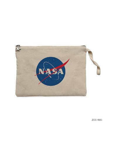 Zepplin Giyim Nasa Logo Clutch Astarlı Cüzdan / El Çantası