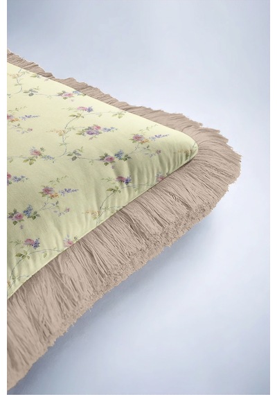 Çiçekli Vintage Romantik Saçaklı Yastık Kılıfı - Pastel Bahar Sarı Vizon Püsküllü Kırlent Kılıfı Buzlu Kanyon Ritüel Çiçekli Vintage Romantik Saçaklı Yastık Kılıfı - Pastel Bahar Sarı Vizon Püsküllü Kırlent Kılıfı Buzlu Kanyon Ritüel