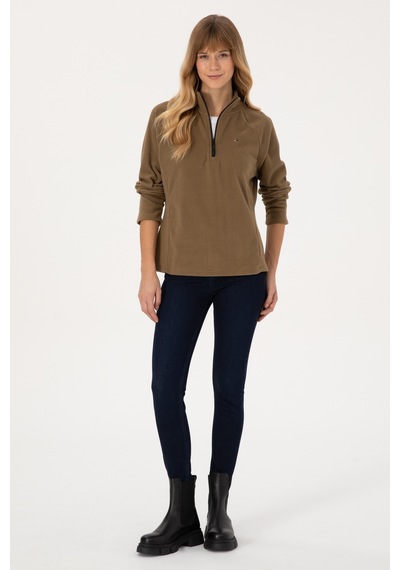 U.s. Polo Assn. Kadın Açık Haki Sweatshirt 50316714-vr183 Acık Hakı