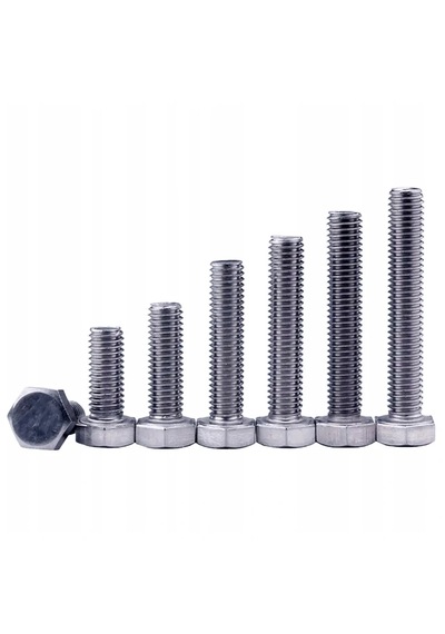 M12x90mm Cıvata Beyaz Altıköşe 5.8 Kalite Dın933 10 Adet Diğer
