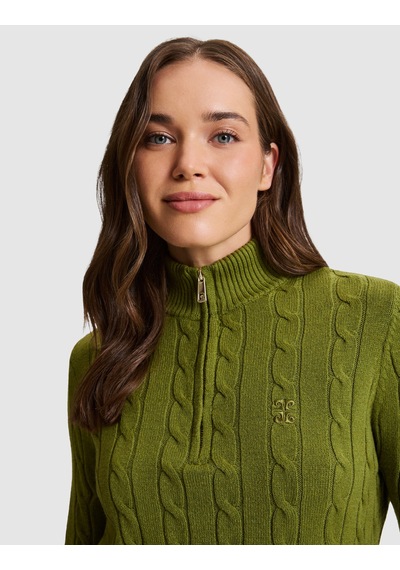 Pierre Cardin Yeşil Regular Fit Basic Kazak 50331512 Vr016