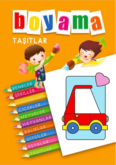 Boyama Kitabı Renkler,şekiller 10 Kitap