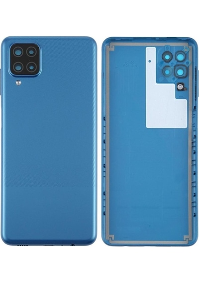 Samsung A12 Mavi Uyumlu Arka Kapak Batarya Kapağı Pil Kapağı Mavi