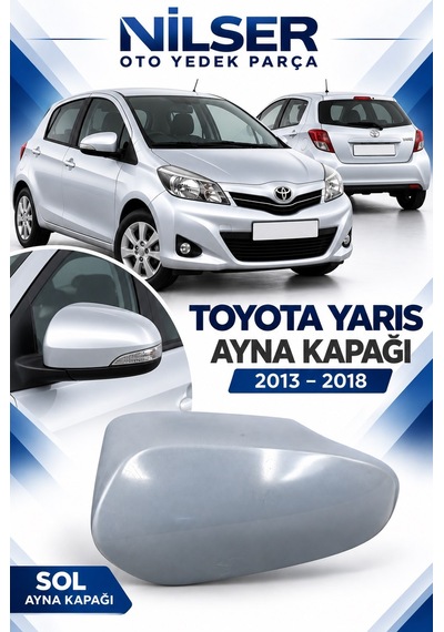 Toyota Yaris Sol Ayna Kapağı Boyasız 2013-2018 87945-0d909