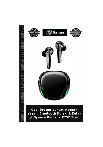 Özel Üretim Sunum Modern Yaşam Bluetooth Kulaklık Kulak İçi Oyuncu Kulaklık Xt92 Siyah