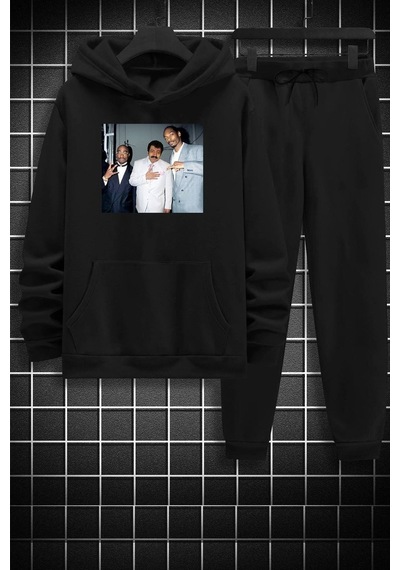 Uyguntarz Unisex Müslüm Baskılı Eşofman Takımı Siyah