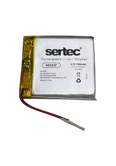 503337 3.7v 750 Mah Li-polymer Pil Devreli/1.5a