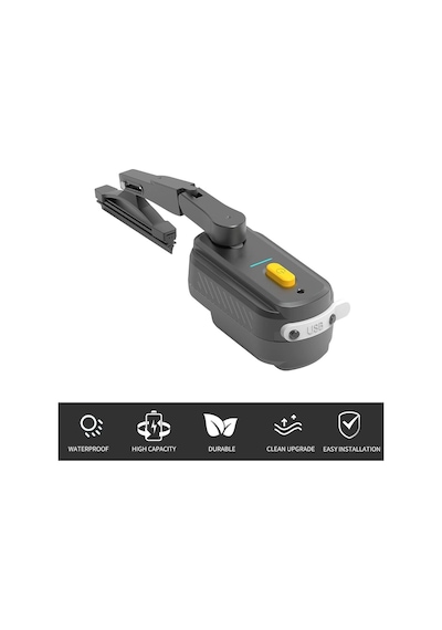 Motosiklet Kask Vizör Silici Üniversal Su Geçirmez Kask Ön Cam Silecek Şarj Edilebilr 800 Mah