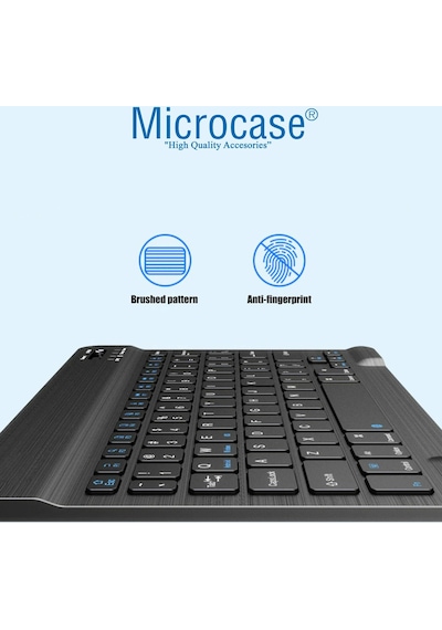 Apple Uyumlu iPad  9.7 2016 2in1 Set Standlı Silikon Kılıf + Klavye -AL8107