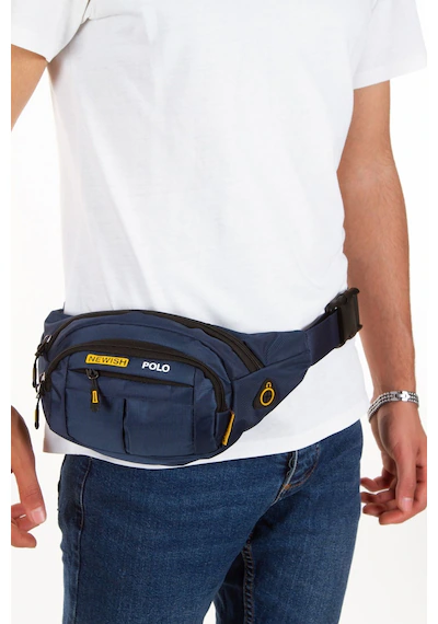 Newish Polo Unisex Lacivert Su Geçirmez Usb Ve Kulaklık Girişli Bel Ve Omuz Çanta Freebag Lacivert.