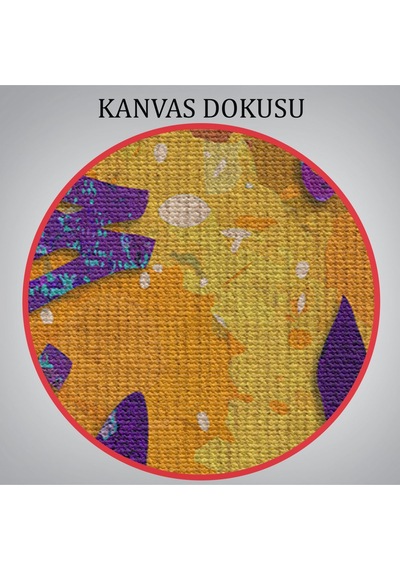 Saygı Duyulan Yüce Allah Yazılı Dekoratif Kanvas Tablo -3338 90 X 90