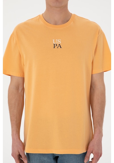 U.S. Polo Assn. Erkek Comfort Fit Bisiklet Yaka Turuncu Tişört 50306450-VR202
