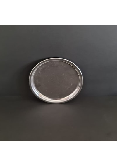 6 Adet Paslanmaz Çelik Diplomat Tabak 430 Kalite Tatlı & Pasta Servis Tabağı 18 Cm Gümüş