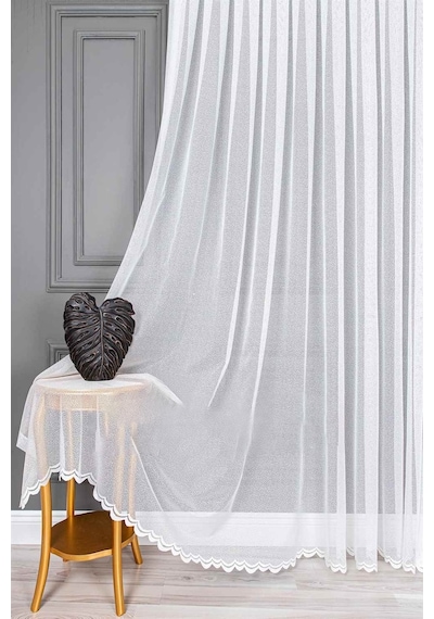 Evdepo Home Kullanıma Hazır Örme Tül Perde (540724560)