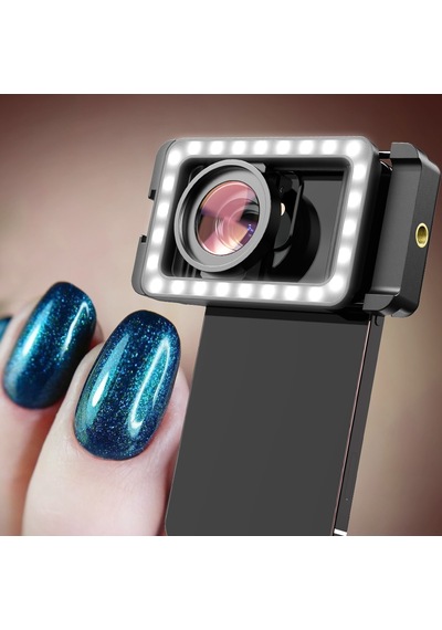 Apexel M15 Dolgu Işıklı Makro Lens