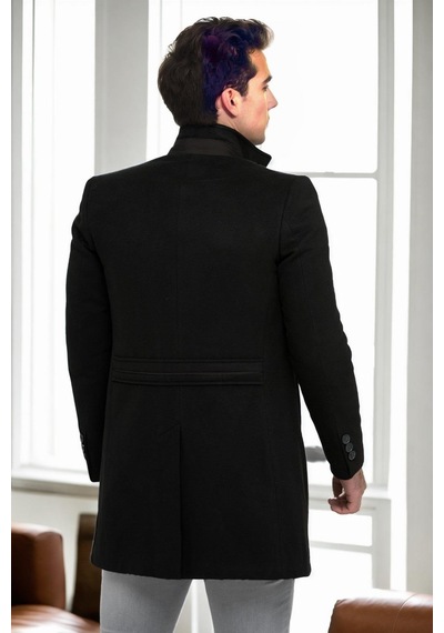 Plt8367 Dewberry Erkek Palto-siyah-2 Siyah-2