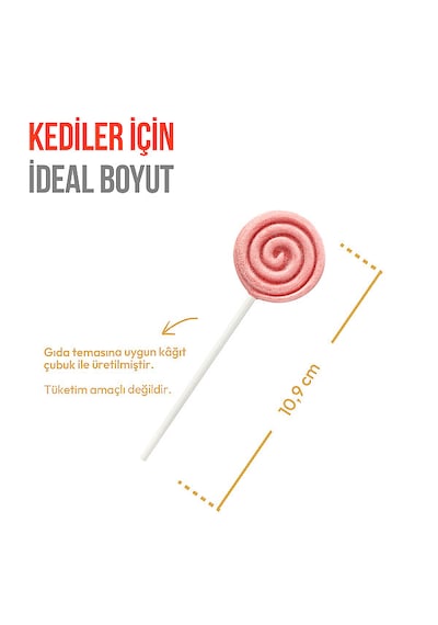Wanpy Kediler İçin Dondurularak Kurutulmuş Lolipop - Kızılcık - 1.4 G