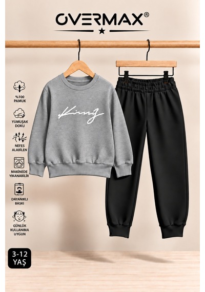 Overmax Italik King Baskılı Kapüşonsuz Sweatshirt Eşofman Takımı 3-12 Yaş Gri Üst-siyah Alt - 923537849 Gri Üst-siyah Alt Overmax Italik King Baskılı Kapüşonsuz Sweatshirt Eşofman Takımı 3-12 Yaş Gri Üst-siyah Alt - 923537849 Gri Üst-siyah Alt