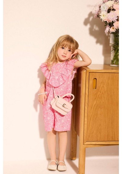 Defacto Kız Bebek Floral Keten Tulum H6017a526smpn206 Pembe-pn206