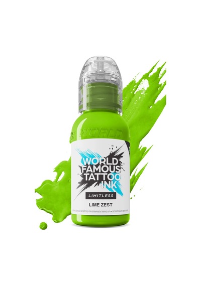 World Famous Limitless Lime Zest Dövme Boyası 30ml Canlı Lime Yeşili Profesyonel Tattoo Ink