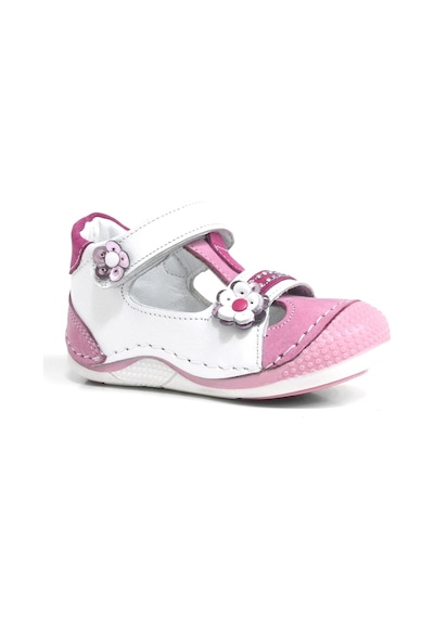 Pembe Hakiki Deri Cırtlı Yazlık Kız Bebek Ayakkabı (264728742) Pembe