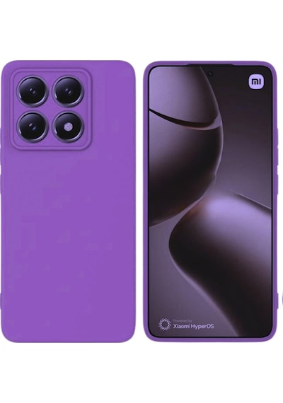 Xiaomi 14T Pro Uyumlu Silikon Kılıf - Pastel Renk Tonu Esnek Tam Koruma Kapak  - Mor