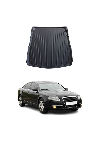 Audi A6 Sedan C6 2004-2011 Arası Uyumlu Araca Özel Kauçuk Tpe Bagaj Havuzu Siyah