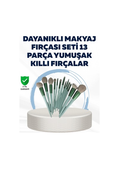 Profesyonel Kullanıma Uygun 13 Parça Makyaj Fırçası Takımı Fiber Kıllı Tkndhmngo