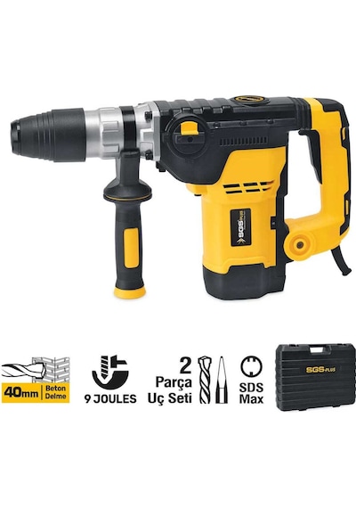 Sgs SGS5188 1250W 40MM 9KG 9J Sds Max Kırıcı Delici Matkap