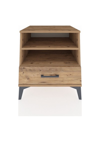 Kronos Komodin 2 Raflı Tek Çekmeceli 60x59x64 Çam-çam Çam