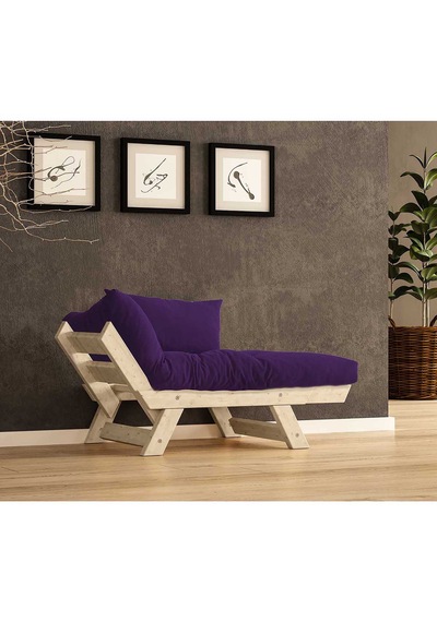 Woodesk Adalar Masif Natural-mor Renk Berjer Cpt8147-140 Mor