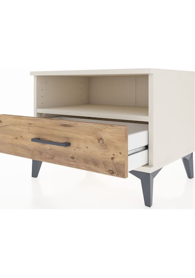 Hyperion Komodin Tek Raflı Tek Çekmeceli 60x44x48 Aytaşı-çam Aytaşı
