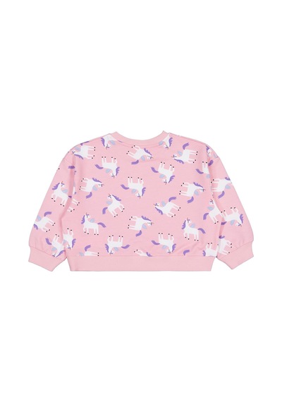 Civil Girls Unicorn Baskılı 2-5 Yaş Sweatshirt - Pembe
