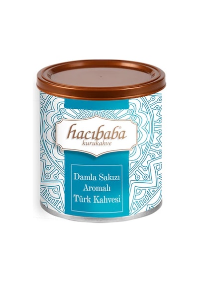 Hacıbaba Damla Sakızı Aromalı Türk Kahvesi Teneke Kutu 100 Gr X 6 Adet Öğütülmüş
