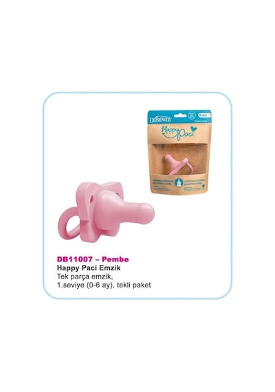 Dr. Brown's Happypaci Silikon Emzik 0-6 Ay Pembe