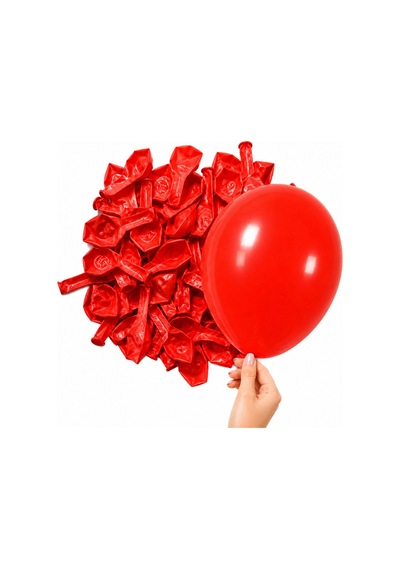 Kırmızı Renk Lateks Pastel Balon 13 Cm - 10 Adet