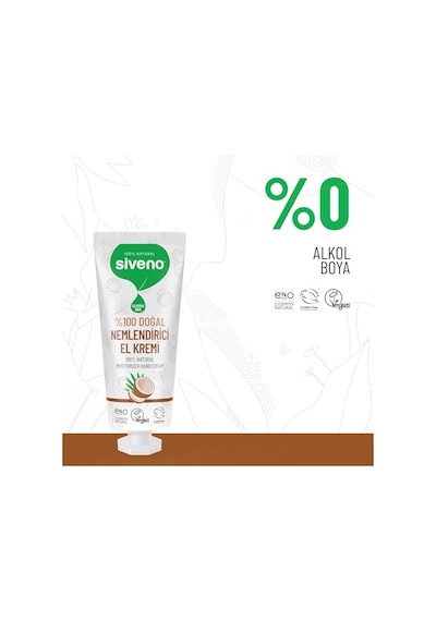 Siveno%100 Doğal El Ve Vücut Kremi Hindistan Cevizi Avokado Yoğun Nemlendirici Onarıcı Vegan 30 Ml